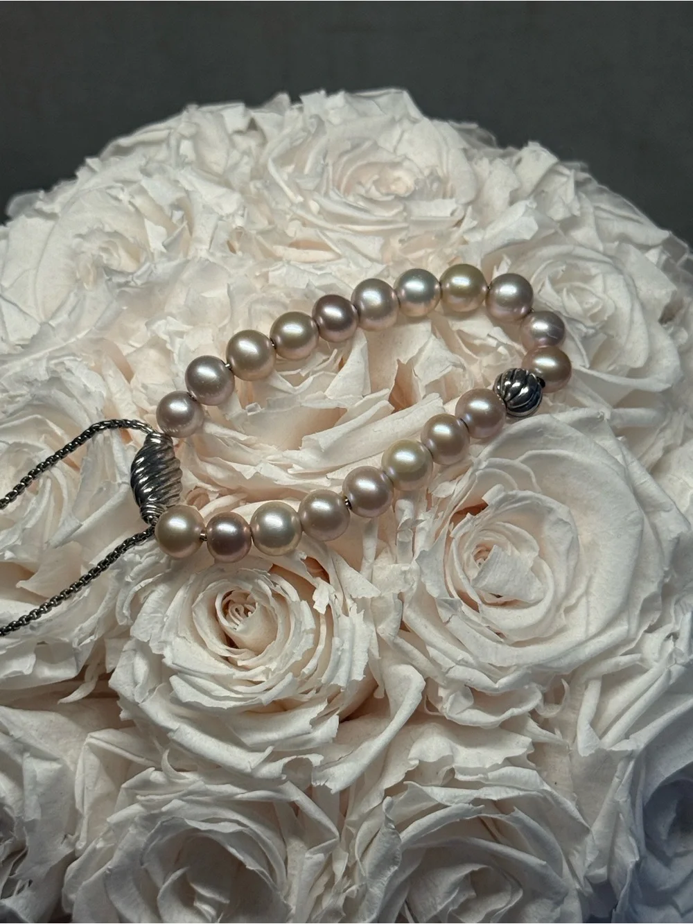 Vintage David Yurman Spiritual Pearl Bead Pull Bracelet - Picture 3 of 10